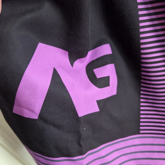 ⭐️Analog Mens Purple and Black Striped Board Shorts Size 32 - Picture 4 of 6